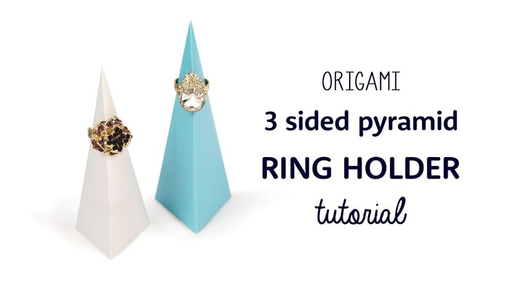 Origami Pyramid Ring Holder. Stand ???? Easy DIY ???? Paper Kawaii