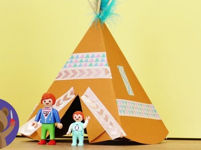 Playmobil Family Gets A Teepee! Indian Tent DIY craft