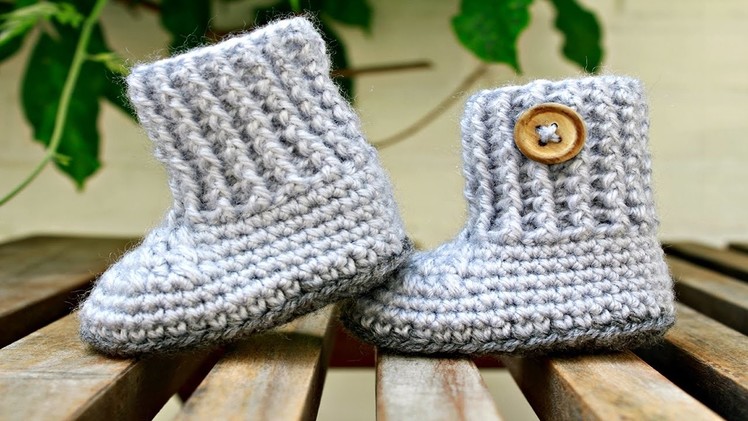 Simple Crochet Baby Booties For Beginners ᴴᴰ █▬█ █ ▀█▀