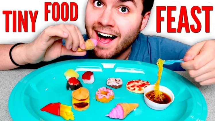 TINY FOOD FEAST - DIY Mini McDonalds, Ramen, Pizza, Sushi! HOW TO POPIN COOKIN