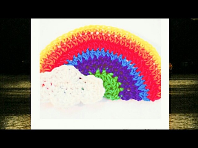 Very easy Crochet rainbow with clouds part-2