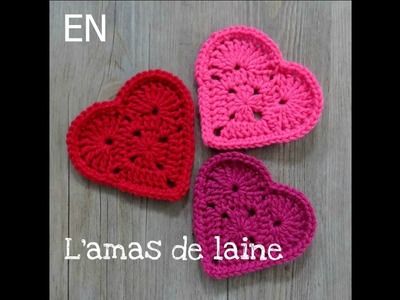 You'll be in my heart Coasters - crochet tutorial