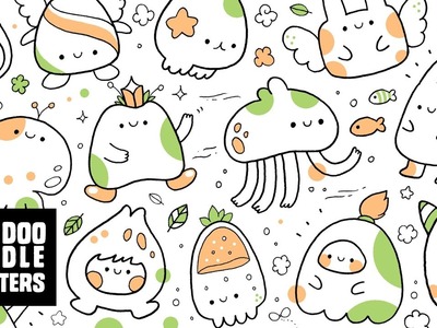30 Cute Doodle Monsters | Kawaii Doodle Characters for Inspiration