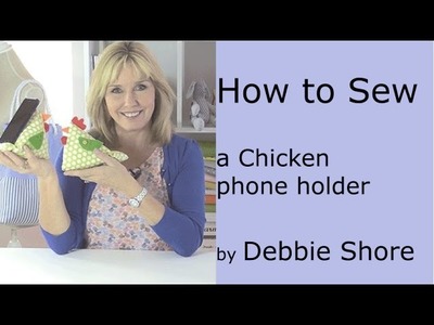 A cute chicken phone holder for you to sew!
