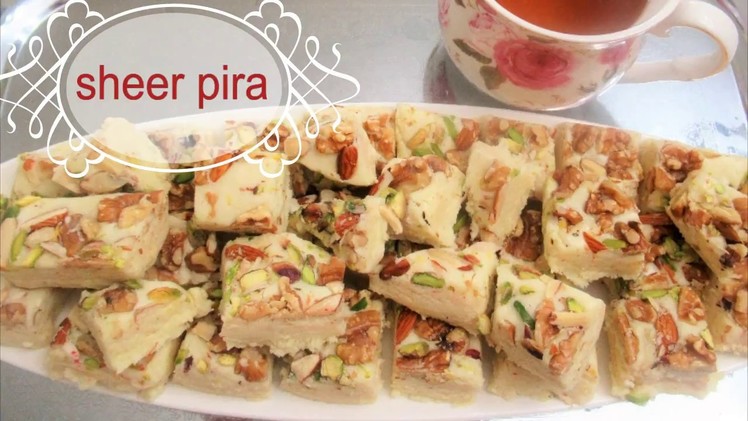Afghan Sheer Pira , Sweet and Easy Dessert   Recipe ( Easy Milk Fudge recipe  ) shirpera