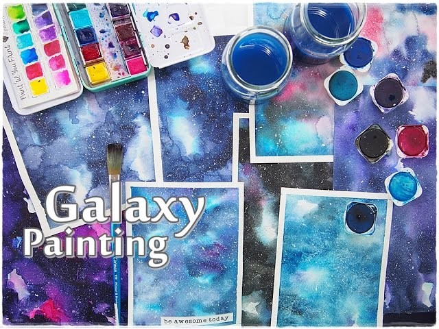 Beginners Galaxy Painting Watercolor Tutorial ♡ Maremi's Small Art ♡
