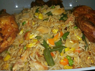 Best Ghana Fried Rice In Abroad. My Recipe. 3y3 D3 Papa!!