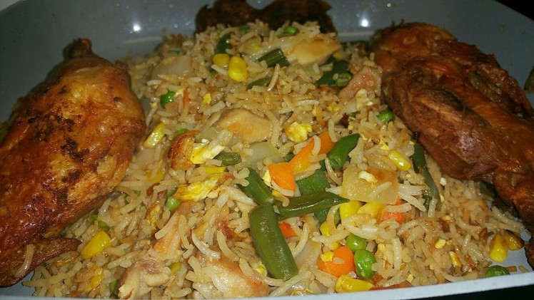 Best Ghana Fried Rice In Abroad. My Recipe. 3y3 D3 Papa!!