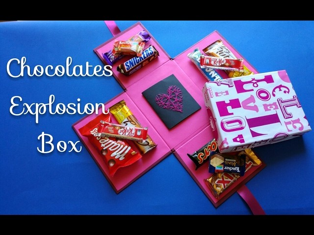 Chocolate Explosion Box Tutorial - Crafts n' Creations - كيف تصنع صندوق المفاجآت الملئ بالشيكولاته