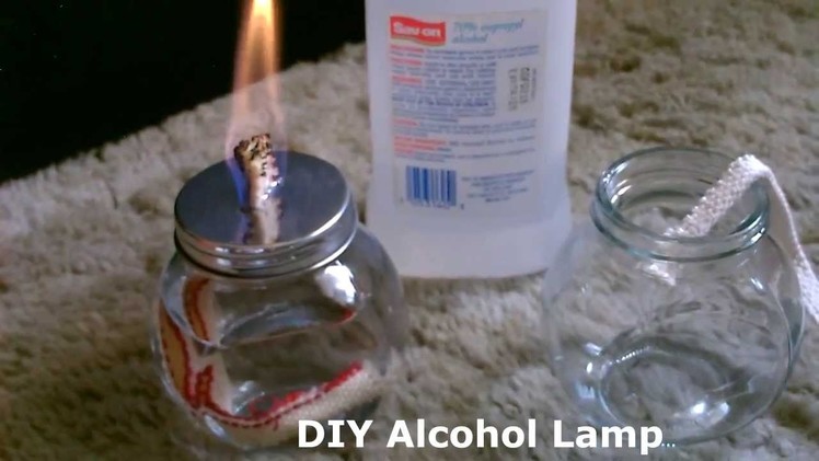 DIY Alcohol Lamp - w.quick "stove conversion" - burns standard isopropyl (rubbing alcohol)