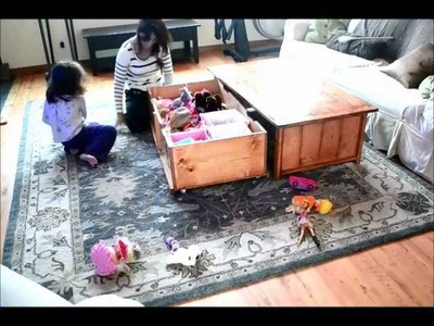 DIY Coffee Table with Hidden Toy Box Trundle