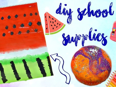 DIY SCHULSACHEN! Galaxy Eraser, Watermelon Notebook & VERLOSUNG