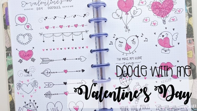Doodle with me: Valentine's Day - BuJo Doodles | Nicole's Journal