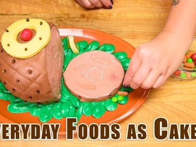 Everyday Foods as Cakes! Satisfying Cake Decorating: Coke Bottle, Pizza, Ham, Turkey, Pumpkin, Donut