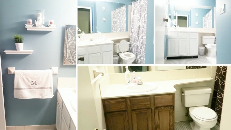 Extreme Bathroom Makeover on a Budget for Under $200.00
