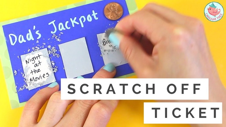 Father's Day Gift Card - How to Make DIY Scratch off Card & Lottery Ticket - Easy Kids Paper Crafts