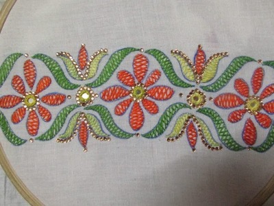 Hand Embroidery: Herringbone Stitch