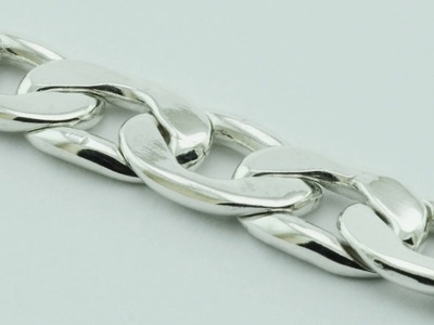 Handmade silver gourmette bracelet