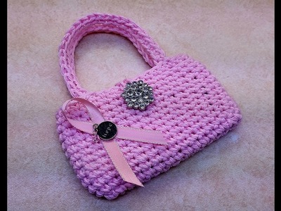 How To Crochet "A Call Of Hope" Breast Cancer Awareness Phone Case Mini Purse Bag TUTORIAL #393