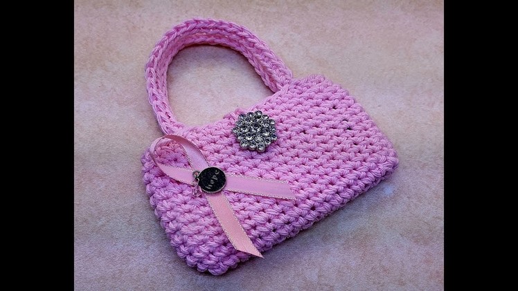 How To Crochet "A Call Of Hope" Breast Cancer Awareness Phone Case Mini Purse Bag TUTORIAL #393