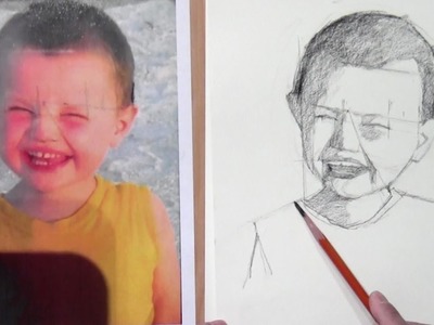 How to draw a portrait from photo step by step