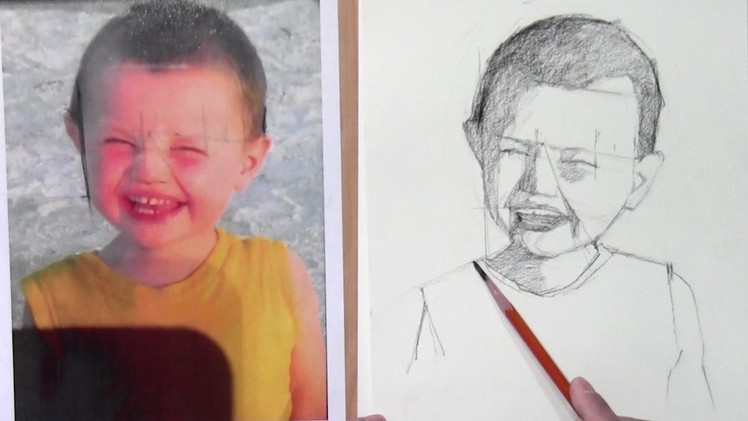 How to draw a portrait from photo step by step