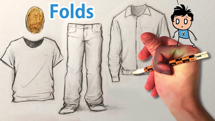 How to Draw Men’s Clothes.Folds.Wrinkles.Creases - Daddy X Starter Pack