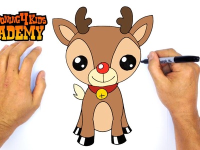 How to Draw Rudolph- Christmas Art Lesson