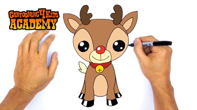 How to Draw Rudolph- Christmas Art Lesson