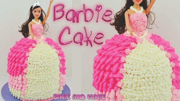 How to make a Barbie Doll Princess Cake Tutorial. Bake and Make with Angela Capeski