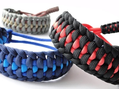 How to Make a Mated Half Hitch Paracord Survival Bracelet -Mad Max Adjustable Style-Cobra End Knot