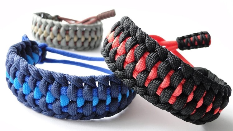 How to Make a Mated Half Hitch Paracord Survival Bracelet -Mad Max Adjustable Style-Cobra End Knot