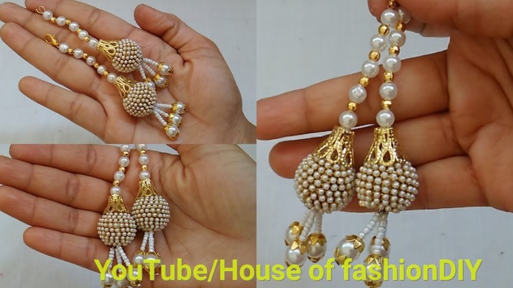 How To Make Blouse Hangings At Home. !!