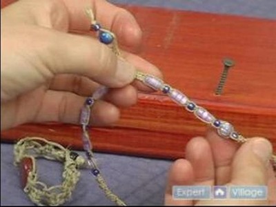 How to Make Hemp Jewelry : Ending Off the Alternating Knot Hemp Bracelet