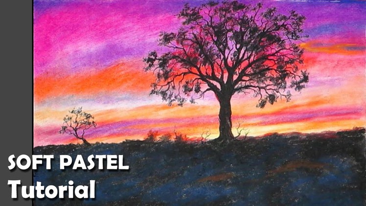 How to Paint Sunset with Soft Pastels