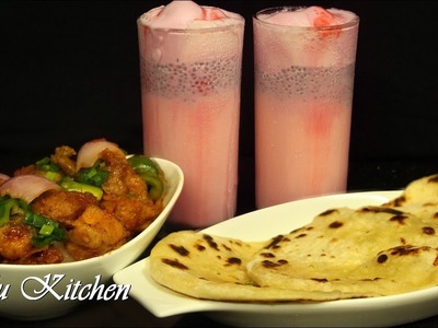 Iftar Meal Platter: Chilli Chicken, Naan, Rose Milk Shake