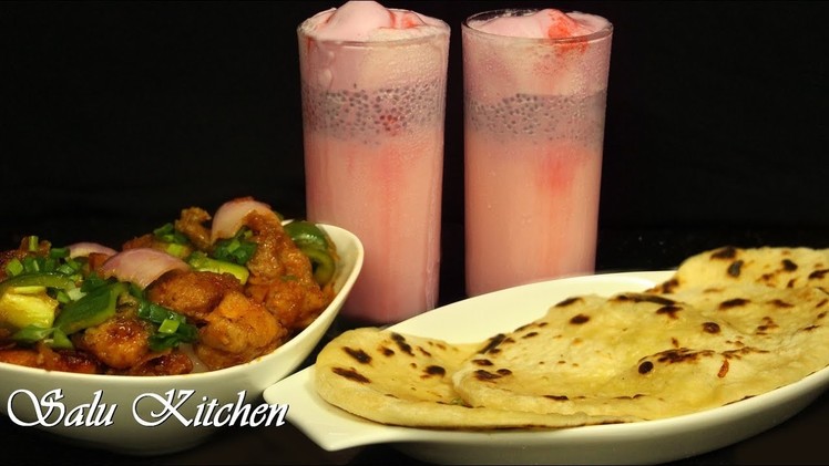 Iftar Meal Platter: Chilli Chicken, Naan, Rose Milk Shake