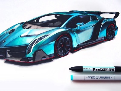 Lamborghini veneno | Marker drawing