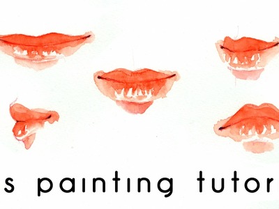 Lips Watercolor Painting Tutorial