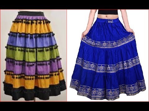 Long pom pom skirt cutting and stitching DIY लंबी पोम पोम स्कर्ट