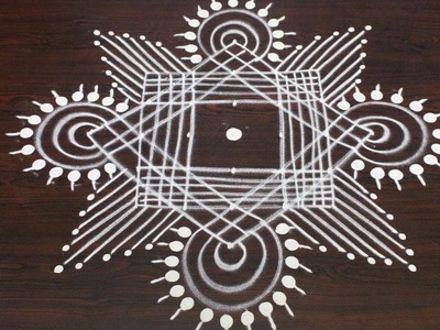 Margazhi kolam designs with  7 to 1 dots || dhanurmasam muggulu designs || easy rangoli designs