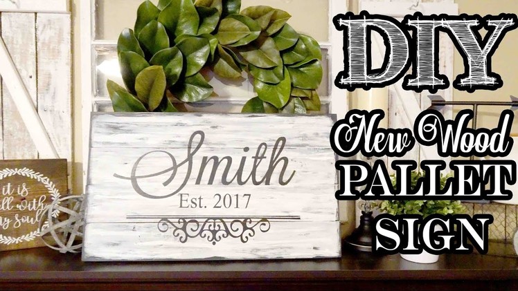 Pallet Style Wood Sign Using New Wood