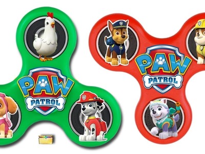 Paw Patrol FIDGET SPINNERS DIY - Make Your Own Spinning Wheel Game for Kids