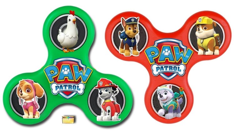 Paw Patrol FIDGET SPINNERS DIY - Make Your Own Spinning Wheel Game for Kids