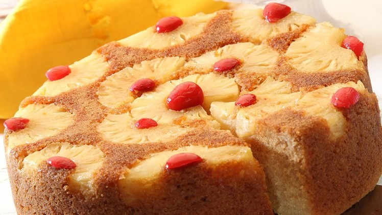 Pineapple Upside Down Cake | Easy 3 step recipe