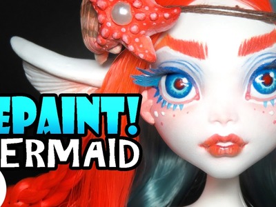 Repaint! -PART 2- Poseable Mermaid Cora Face Up and Accessories