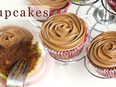 Rose Chocolate Cupcakes Buttercream Frosting Eggless Recipe