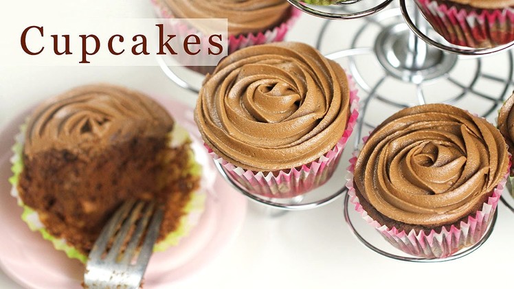 Rose Chocolate Cupcakes Buttercream Frosting Eggless Recipe