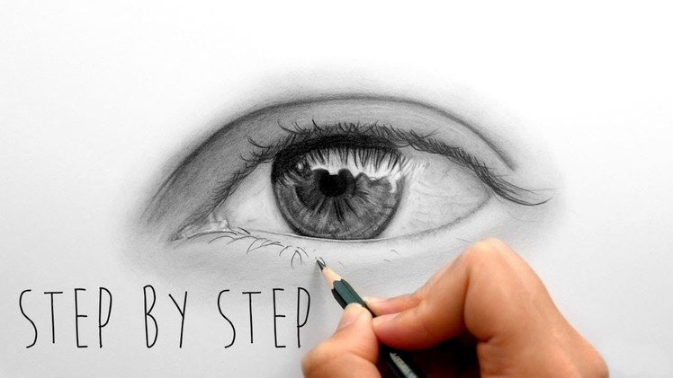 Step by Step | How to draw shade a realistic eye with graphite pencils | Emmy Kalia