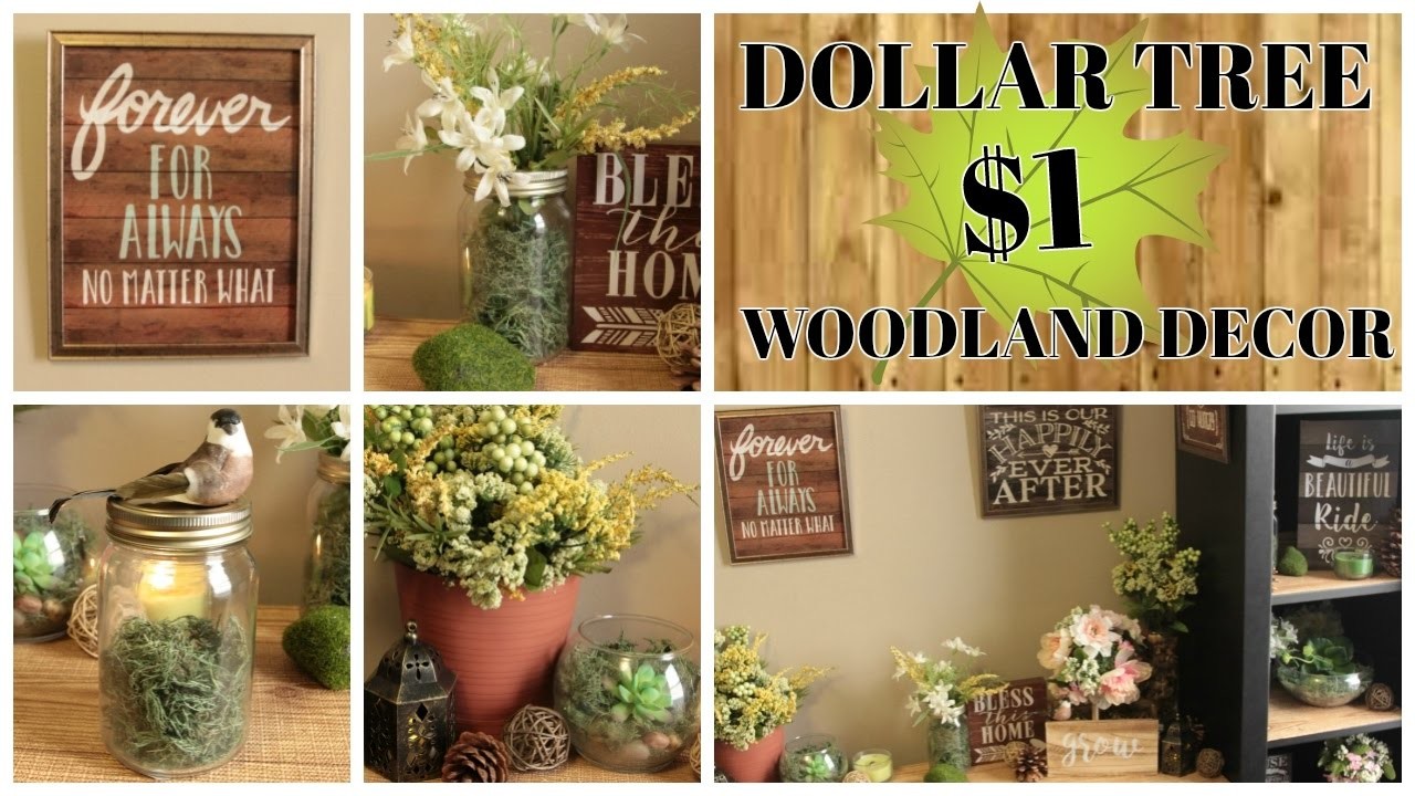  1 DOLLAR  TREE  WOODLAND HOME  DECOR  IDEAS 